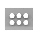 SYSCOM TOWERS Placa Pasamuro Con Capacidad de 6 Botas de 4"