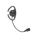 PRYME ​Auriculares de gancho en forma de "C" con cable de fibra trenzada y conector SNAP. Requiere micrófono de solapa de 1 o 2 hilos de la Serie SNAP.