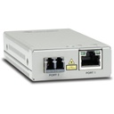 Allied Telesis Convertidor de medios Gigabit Ethernet a fibra óptica, conector LC, multimodo (MMF), distancia de 220 hasta 500 m, con fuente de alimentación multi-región