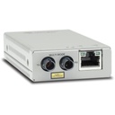 Allied Telesis Convertidor de medios Fast Ethernet a fibra óptica, conector ST, multimodo (MMF), distancia hasta 2 km
