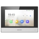 Hikvision Digital Technology Monitor IP WiFi Touch Screen 7" para Videoportero IP  / Vídeo en Vivo / PoE Estándar / Apertura Remota / Llamada Entre Monitores / Audio de dos vías / Policarbonato
