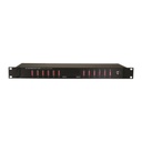 ICT PDU Básico Administrable Doble Bus, 12 Salidas con fusible tipo ATO, Aplicaciones en 12, 24 y 48 Vcc. 