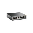 TPLINK Switch PoE no Administrable de escritorio / 5 puertos 10/100 Mbps / 4 puertos PoE af/at / Presupuesto 67 W / Modo Extensor hasta 250 m / Calidad video prioritaria