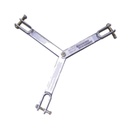 SYSCOM TOWERS Brida para sujeción de retenida compatible con tramos STZ90G, Galvanizado por Inmersión en Caliente.