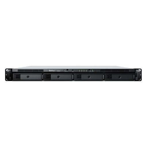 Synology Servidor NAS para Rack (1 U) de 4 Bahías (Expandible a 8 Bahías) / Servicio Nube Gratis (P2P) / Administración Remota y Respaldo Programado