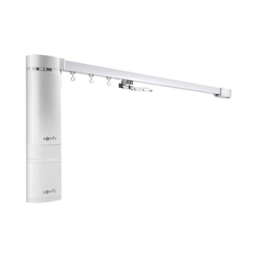 Somfy Kit para cortinas, abre del centro a los lados, con motor inteligente y tecnología Somfy, 4.8 mts máximo de riel.