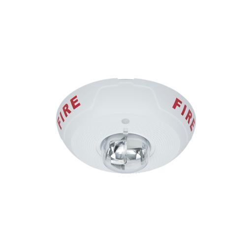 System Sensor Sirena con Lámpara Estroboscópica, Montaje en Techo, Nivel de Candelas Seleccionable, Color Blanco, Nuevo Diseño Moderno y Elegante y Menor Consumo de Corriente