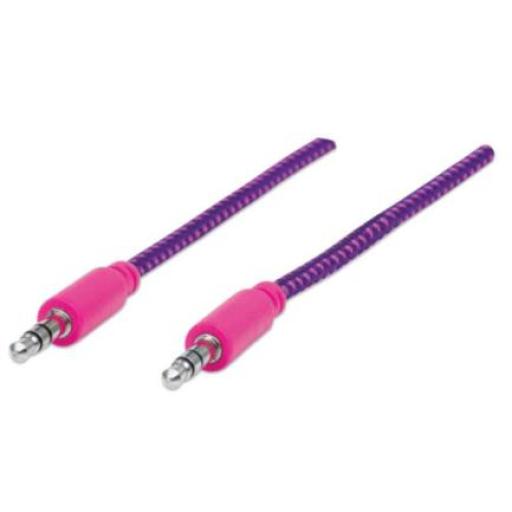 Manhattan Cable De Audio Manhattan 352826 Rosa, Púrpura 766623352826