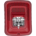 System Sensor Bocina con Lámpara Estroboscópica, Montaje en Pared, Color Rojo, Nuevo Diseño Moderno y Elegante y Menor Consumo de Corriente
