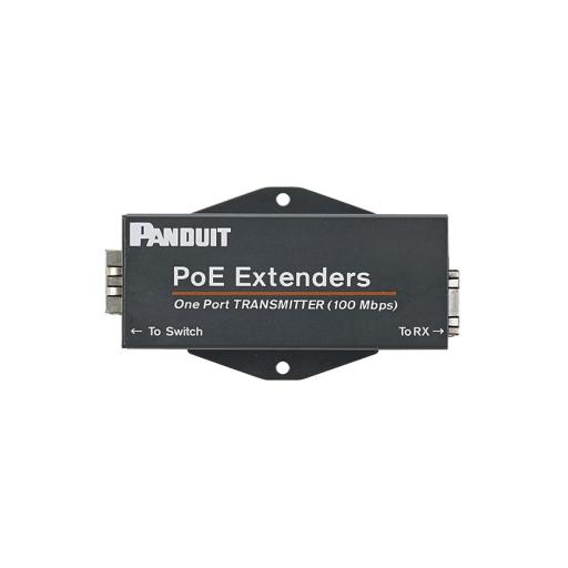 [PANDUIT_POEXTX1] Panduit Transmisor PoE/PoE+ Para Uso con Receptor POEXRX1, Hasta 610 Metros (2000 ft) con Cable Cat5e o Cat6, 10/100Mbps