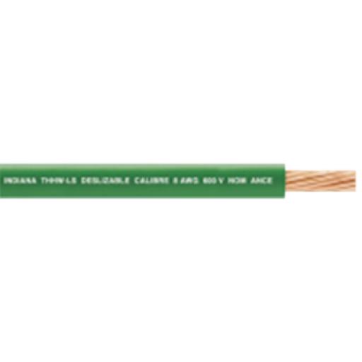 [INDIANA_SLY312GRN] Indiana ( Venta x metro ) Cable Eléctrico de Cobre Recubierto THW-LS Calibre 14 AWG 19 Hilos Color Verde 
