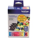 Cartucho Brother Innobella LC75C XL Cian.