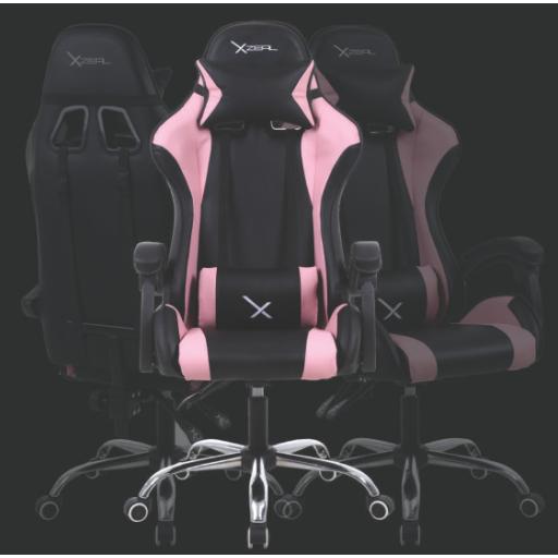 Silla Gamer XZEAL XZ05 Negro/Rosa
