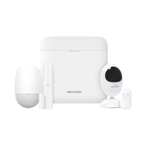 [HIKVISIONDIGITALTECHNOLOGY_DS-PWA48-KS/CAM] Hikvision Digital Technology (AX PRO) KIT de Alarma AX PRO con GSM (3G/4G) / Incluye: 1 Hub con bateria de respaldo / 1 Sensor PIR / 1 Contacto Magnético / 1 Control Remoto / 1 Cámara IP / Wi-Fi / Compatible con Hik-Connect P2P / DS-2CV2U21FD-IW