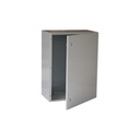 Precision Gabinete de Acero IP66 Uso en Intemperie (400 x 600 x 250 mm) con Placa Trasera Interior Metálica y Compuerta Inferior Atornillable (Incluye Chapa y Llave T).