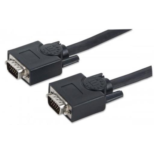 [MANHATTAN_337342] Cable para monitor SVGA Manhattan Negro 30 M.