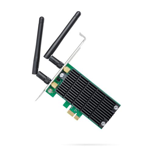 TPLINK Adaptador  PCI inalámbrico doble banda AC 1200 Mbps / Antena de alta ganancia / Tecnología MU-MUMO 2X2 / Soporte de perfil bajo y Altura completa