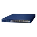 Planet Switch Administrable Capa 2 con Fuente de Alimentación Redundante, 24 Puertos SFP Gigabit 100/1000X, 8 Puertos Combo RJ45 Gigabit.