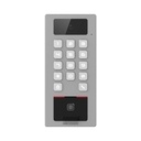 Hikvision Digital Technology Lector Biometrico con Teclado para Exterior Antivandálico IP65 & IK09 con función de Videoportero Multiapartamento /  Huella, Tarjeta, Código QR, PIN o App HikConnect  / Cámara 2 MP compatible con NVRs / Soporta biom