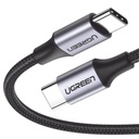 Ugreen Cable USB-C a USB-C | 1 Metro | Transferencia de datos de 480 Mbps | Carga Rápida de hasta 60W | QC 4.0/3.0/2.0 | PD3.0 | FPC | AFC | Protección Integrada | Caja de Aluminio | Nylon Trenzado | Color Negro | 2 años de Garantía.