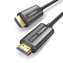 Ugreen Cable HDMI de 30 Metros por Fibra Óptica 4K@60Hz / Fibra de 4 núcleos + Cobre estañado de 7 núcleos / Compatible con HDMI 2.0 / Alta velocidad 18 Gbps / 3D / HDR / Caja de Aleacion Zinc / Premium
