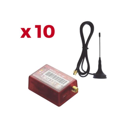 [M2MSERVICES_KIT10MN01] M2M SERVICES KIt de 10 Comunicadores de Alarma MN01LTEM con Antena 4GLTEM and 5G / Incluyen 2 Años de Cobertura / Aplicación Gratuita / Cero Configuración / Compatible Honeywell/DSC/CROW/PIMA