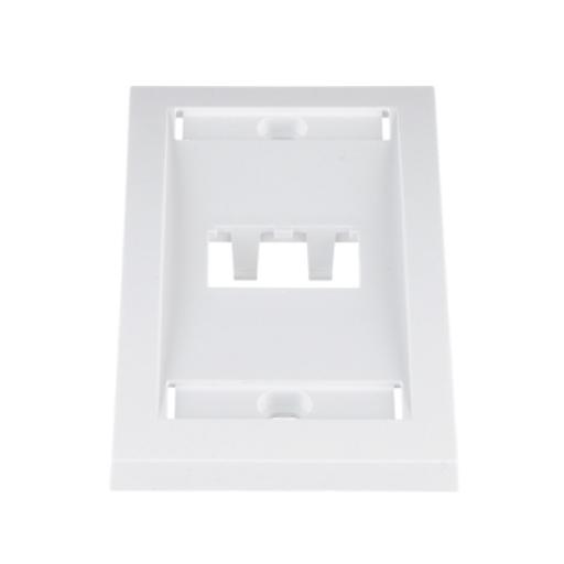 Panduit Placa de Pared Vertical Ejecutiva, Salida Para 2 Puertos Mini-Com, Con Espacios Para Etiquetas, Color Blanco