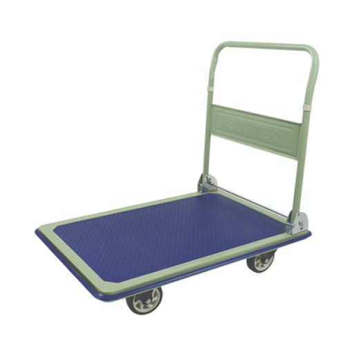 Surtek Carro Plataforma con capacidad 300 Kg / Base metálica resistente con protección plástic / 4 Ruedas TPR duraderas."