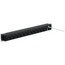 Panduit PDU Básico para Distribución de Energía, Enchufe de Entrada NEMA L6-20P, Con 13 Contactos C13, Instalación Horizontal de 19in, 1UR, 20 Amp, 120 o 220 Vca