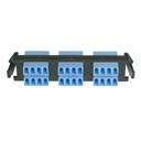 Siemon Placa acopladora de Fibra Óptica Quick-Pack, Con 6 Conectores LC/UPC Quad (24 Fibras), Para Fibra Monomodo, Azul