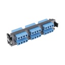 Siemon Placa acopladora de Fibra Óptica Quick-Pack, Con 6 Conectores LC/UPC Quad (24 Fibras), Para Fibra Monomodo, Azul