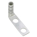 Panduit Terminal de Compresión de Barril Largo, de Dos Orificios de 1/4, para Cable 8 AWG, Espacios Entre Orificios de 5/8in, lengüeta a 90º
