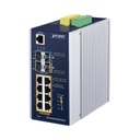 Planet Switch Industrial Administrable Capa 3 con  8 Puertos Gigabit PoE 802.3bt, 2 Puertos SFP de 1 G/2.5 G, 2 Puertos SFP 10 G 