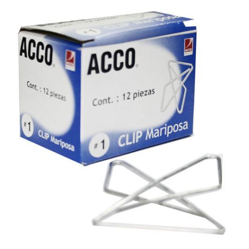 [ACCO_P1710] Acco CLIP ACCO GIGANTE No.1 INOXIDABLE 12CLIPS