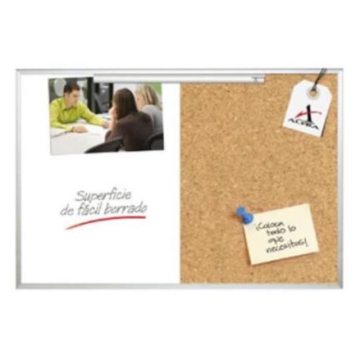 Alfra PIZARRON ALFRA MIXTO BLANCO/CORCHO 90X120 CON SUJETA DOCUMEN