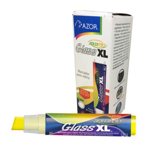 ACUARELO Marcador Azor Aquarelo Glass XL Color Amarillo Pqte C/4 Pzas