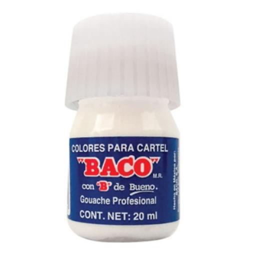 Baco PINTURA BACO P/CARTEL 20ML BLANCO P/TINTAS C/10