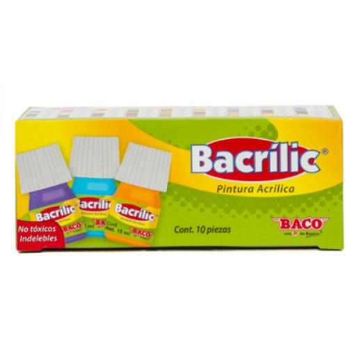Baco PINTURA BACO ACRÍLICA AMARILLO LIMÓN 15ML C/10