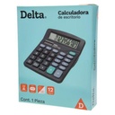 Barrilito Calculadora Barrilito Delta Escritorio 12 Dígitos 13.2x11 cm Batería de Botón