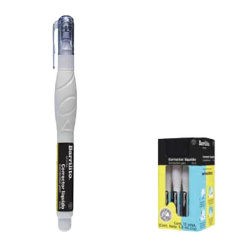 [BARRILITO_CL5] Barrilito Corrector Líquido Barrilito Bolígrafo 5ml Caja C/12 Pzas