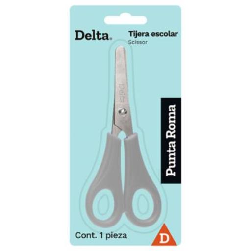 Barrilito Tijera Barrilito Delta Escolar Acero Inoxidable Punta Roma