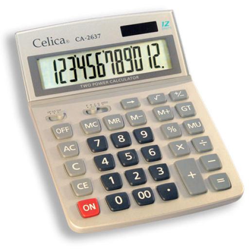 Celica CALCULADORA CELICA MEGA ESC 12 DIGITOS CUBIERTA METALICA