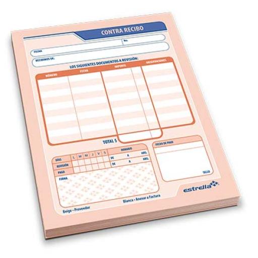 Estrella CONTRA RECIBO ESTRELLA DUPLICADO 50 HJS
