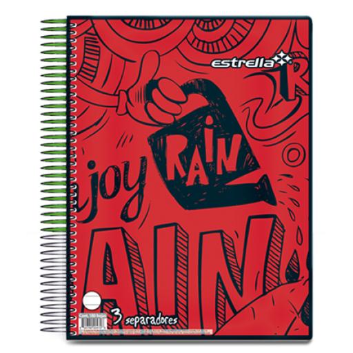 Estrella CUADERNO ESTRELLA PROFESIONAL 3 MATERIAS RAYA 180 HOJAS