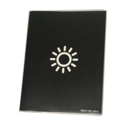 Estrella Cuaderno Estrella Esquela Cosido 80 Hojas Cubierta Plástica