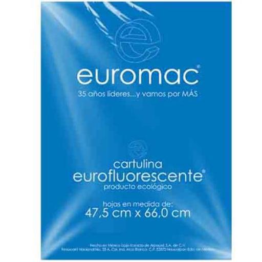 Euromac CARTULINA EUROMAC FLUORESCENTE AZUL 47.5X66CM C/10
