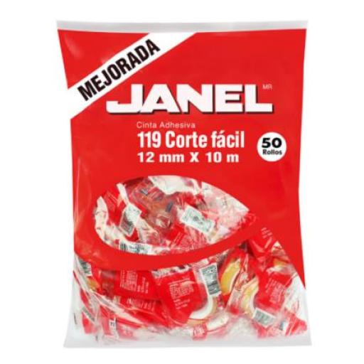 Janel Cinta Adhesiva Janel 119 Corte Fácil 12x10mm Bolsa C/50