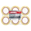 Janel Cinta Janel 155 Empaque Transparente 48mmx150m Paquete C/6 Pzas