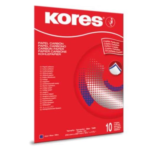 [KORES_784780] Kores PAPEL CARBON KORES KOPYNET A4 AZUL P/LAPIZ C/100