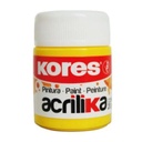Kores PINTURA ACRILICA KORES 20 ML AMARILLO C/12 BOTES